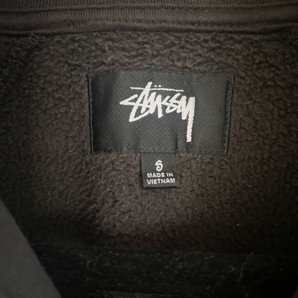 Stussy Men's Charcoal Zip-Up Sweater - Picture 5 of 7